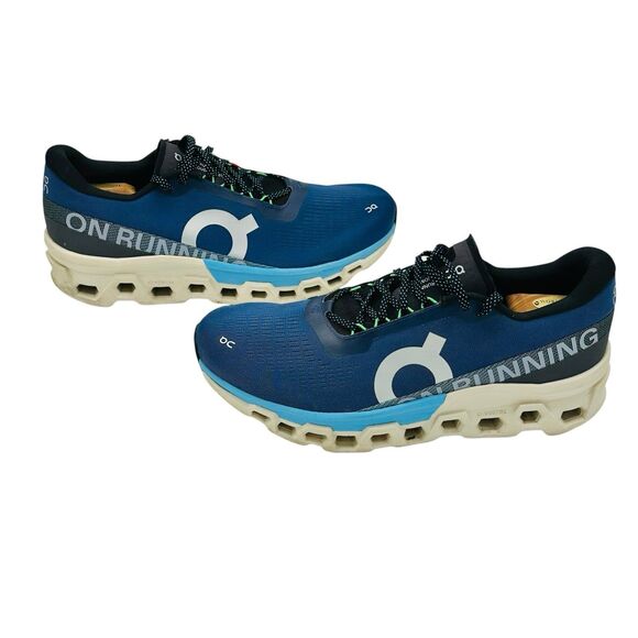 On Cloud Monster Running Shoes Cushioned Mens Size 13 Tempest Horizon Blue EUC - Picture 2 of 10